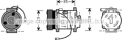 Prasco MZK132 - Компрессор кондиционера avtokuzovplus.com.ua