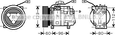 Prasco MZK202 - Компрессор кондиционера avtokuzovplus.com.ua