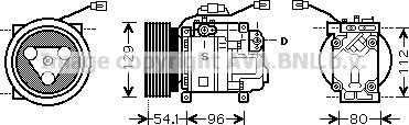 Prasco MZK233 - Компресор, кондиціонер autocars.com.ua