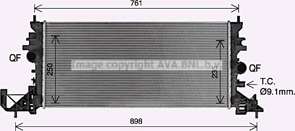 Prasco OL2703 - Радиатор, охлаждение двигателя avtokuzovplus.com.ua