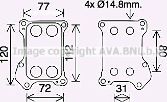 Prasco OL3688 - Масляный радиатор, двигательное масло avtokuzovplus.com.ua