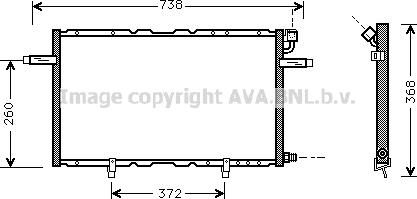 Prasco OL5297 - Конденсатор, кондиціонер autocars.com.ua