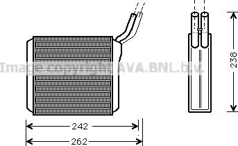 Prasco OL6205 - Теплообмінник, опалення салону autocars.com.ua