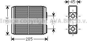 Prasco OL6403 - Теплообмінник, опалення салону autocars.com.ua