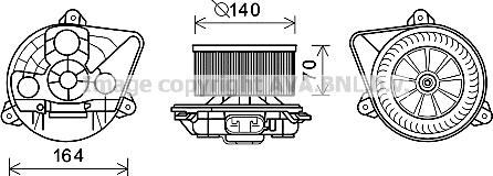 Prasco OL8623 - Електродвигун, вентиляція салону autocars.com.ua