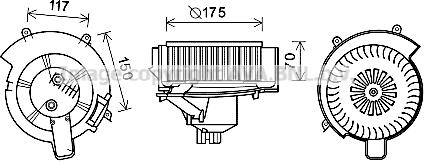 Prasco OL8646 - Электродвигатель, вентиляция салона avtokuzovplus.com.ua