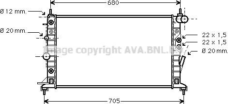 Prasco OLA2222 - Радиатор, охлаждение двигателя avtokuzovplus.com.ua