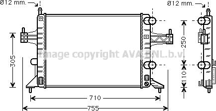 Prasco OLA2303 - Радиатор, охлаждение двигателя avtokuzovplus.com.ua