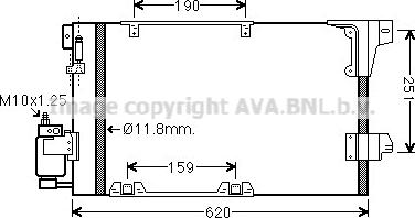 Prasco OLA5251D - Конденсатор кондиционера avtokuzovplus.com.ua