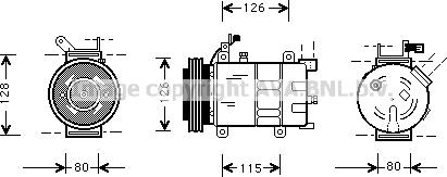 Prasco OLK021 - Компрессор кондиционера autodnr.net