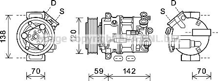 Prasco OLK678 - Компресор, кондиціонер autocars.com.ua