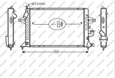 Prasco OP017R009 - Радіатор, охолодження двигуна autocars.com.ua