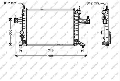 Prasco OP030R002 - Радіатор, охолодження двигуна autocars.com.ua