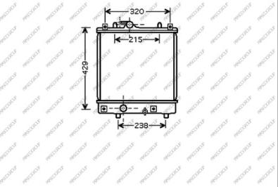 Prasco OP304R002 - Радіатор, охолодження двигуна autocars.com.ua