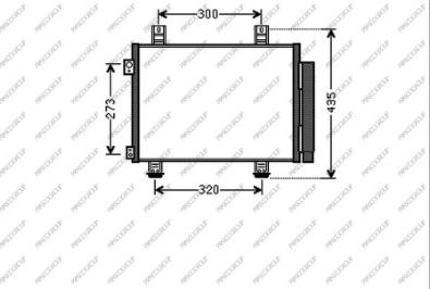 Prasco OP305C002 - Конденсатор, кондиціонер autocars.com.ua