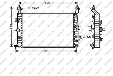 Prasco OP350R006 - Радіатор, охолодження двигуна autocars.com.ua