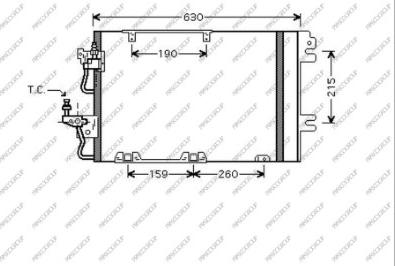 Prasco OP410C002 - Конденсатор кондиционера avtokuzovplus.com.ua