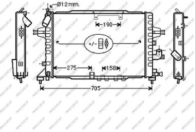 Prasco OP410R004 - Радиатор, охлаждение двигателя avtokuzovplus.com.ua