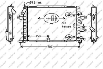 Prasco OP410R007 - Радиатор, охлаждение двигателя avtokuzovplus.com.ua