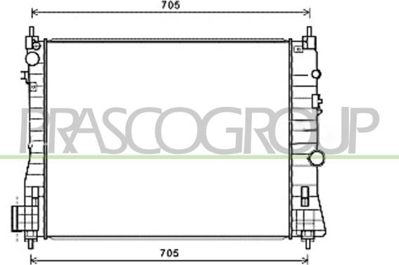 Prasco OP700R006 - Радіатор, охолодження двигуна autocars.com.ua