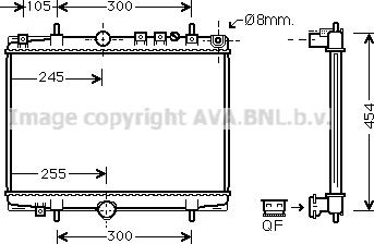 Prasco PE2234 - Радиатор, охлаждение двигателя avtokuzovplus.com.ua