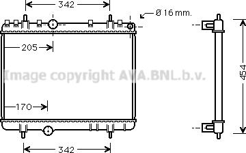 Prasco PE2265 - Радиатор, охлаждение двигателя avtokuzovplus.com.ua