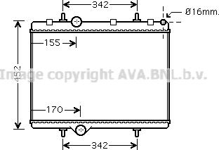 Prasco PE2281 - Радиатор, охлаждение двигателя avtokuzovplus.com.ua