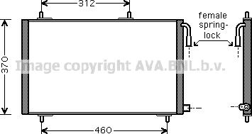 Prasco PE5257 - Конденсатор кондиционера avtokuzovplus.com.ua