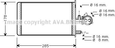 Prasco PE6173 - Теплообмінник, опалення салону autocars.com.ua