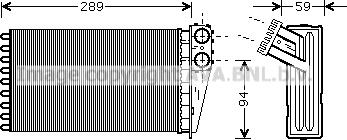 Prasco PE6227 - Теплообменник, отопление салона avtokuzovplus.com.ua