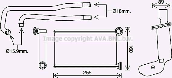 Prasco PE6416 - Теплообмінник, опалення салону autocars.com.ua