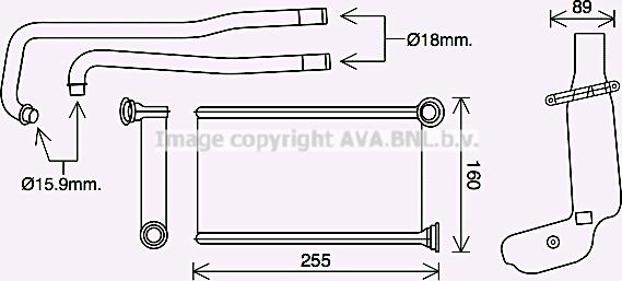 Prasco PE6419 - Теплообмінник, опалення салону autocars.com.ua