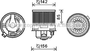 Prasco PE8371 - Електродвигун, вентиляція салону autocars.com.ua