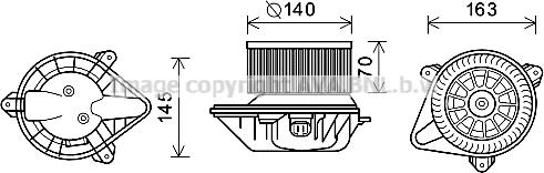 Prasco PE8375 - Электродвигатель, вентиляция салона autodnr.net