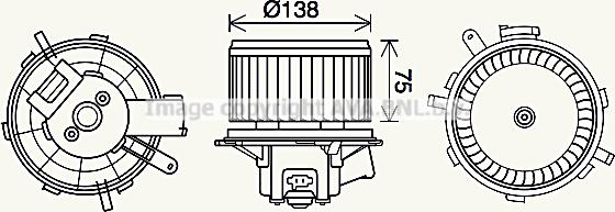 Prasco PE8406 - Электродвигатель, вентиляция салона autodnr.net