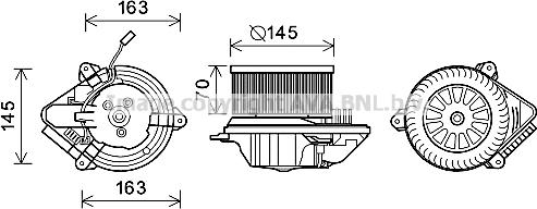 Prasco PE8510 - Електродвигун, вентиляція салону autocars.com.ua