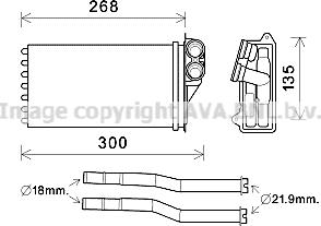 Prasco PEA6397 - Теплообменник, отопление салона avtokuzovplus.com.ua