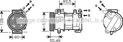 Prasco PEAK315 - Компрессор кондиционера avtokuzovplus.com.ua