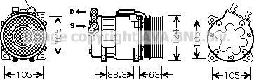 Prasco PEK306 - Компрессор кондиционера avtokuzovplus.com.ua