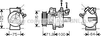 Prasco PEK317 - Компрессор кондиционера avtokuzovplus.com.ua