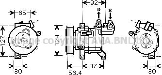 Prasco PEK318 - Компрессор кондиционера autodnr.net