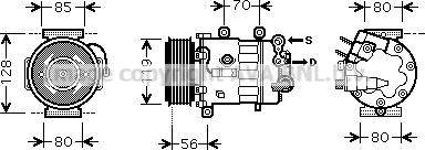 Prasco PEK322 - Компрессор кондиционера avtokuzovplus.com.ua