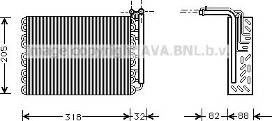 Prasco PEV007 - Випарник, кондиціонер autocars.com.ua