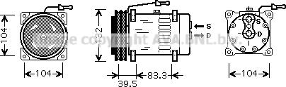 Prasco REAK072 - Компрессор кондиционера autodnr.net