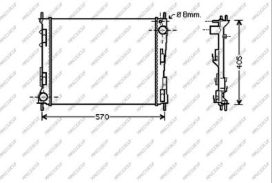 Prasco RN025R009 - Радіатор, охолодження двигуна autocars.com.ua