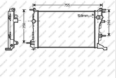 Prasco RN036R003 - Радіатор, охолодження двигуна autocars.com.ua