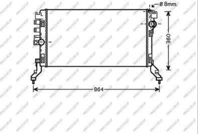 Prasco RN086R003 - Радіатор, охолодження двигуна autocars.com.ua