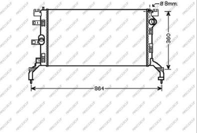 Prasco RN086R006 - Радіатор, охолодження двигуна autocars.com.ua