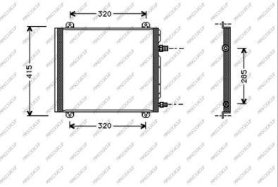 Prasco RN304C001 - Конденсатор, кондиціонер autocars.com.ua