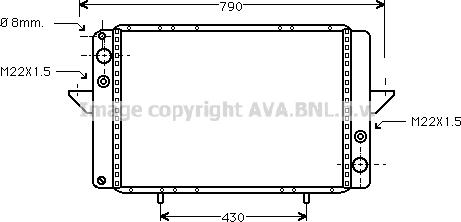 Prasco RT2060 - Радіатор, охолодження двигуна autocars.com.ua